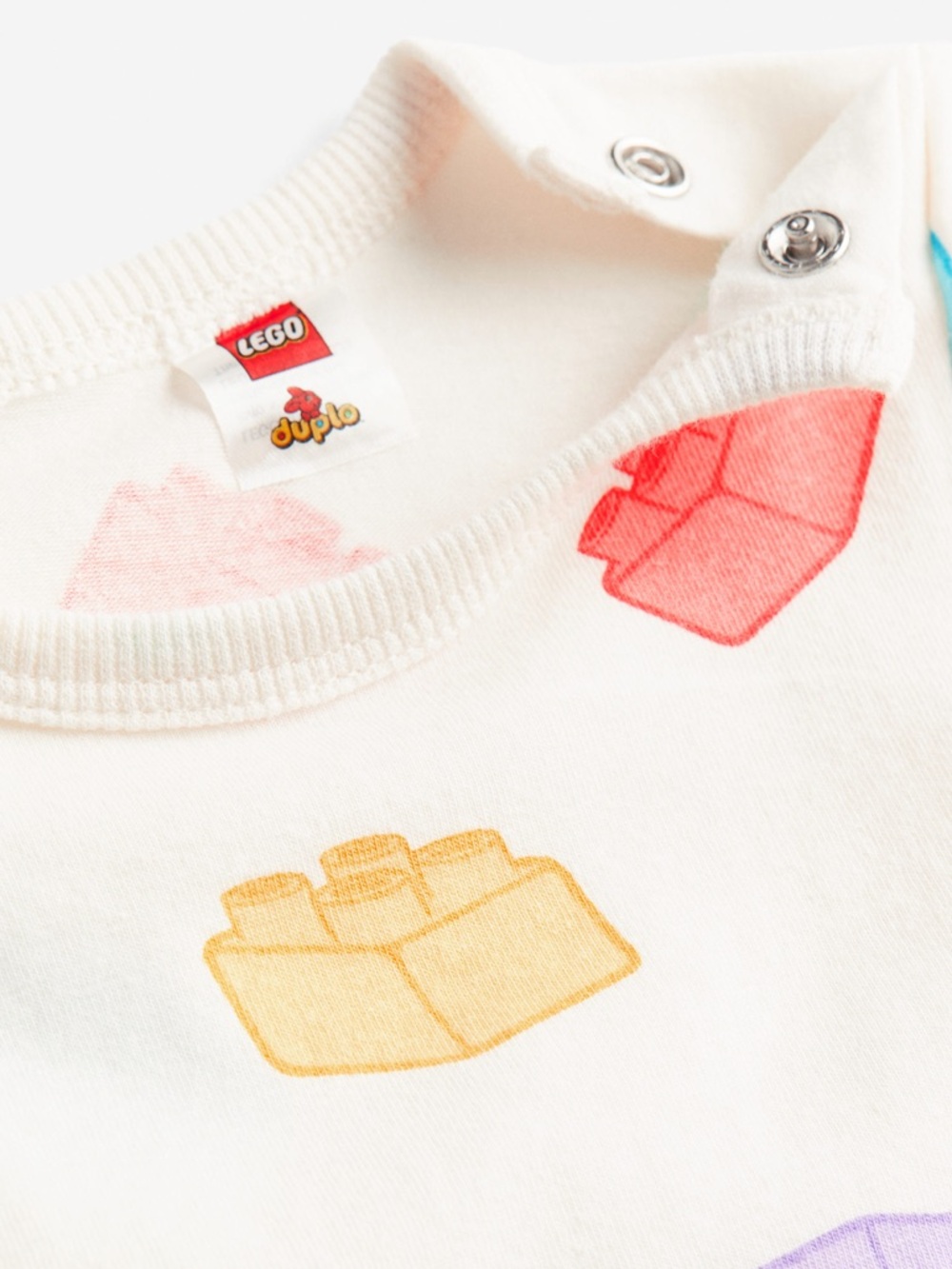 H&M Lego Duplo Patterned Long-Sleeved Baby One-Piece Bodysuit Size 18 Months - Picture 4 of 10